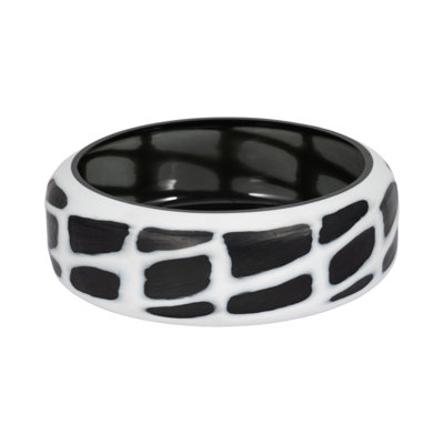 Motif de bols en verre pour décor de salon - 5 po - noir et blanc