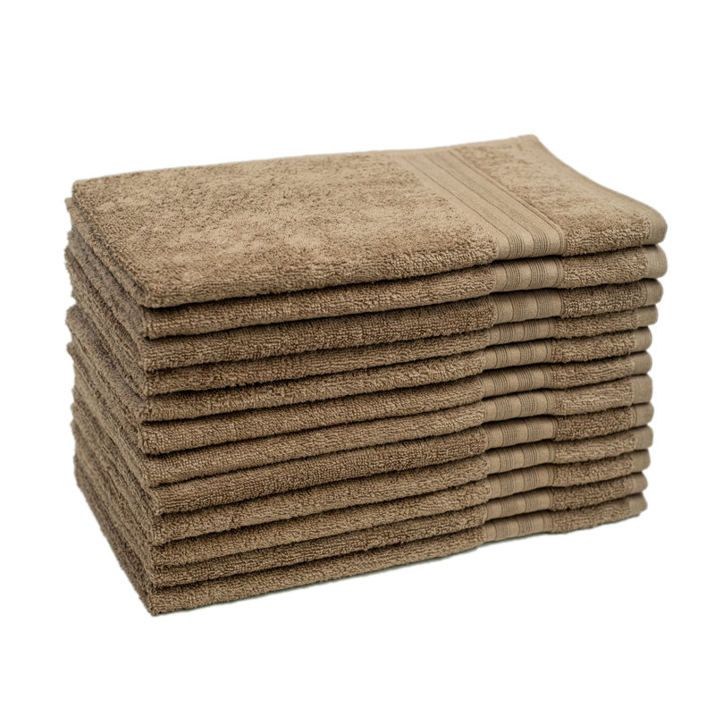 Serviette essuie-mains 100% coton amneet, Taupe profond