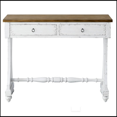 Console antique à 2 tiroirs