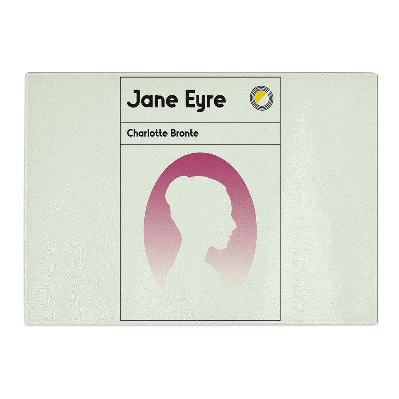 Book Cover Jane Eyre Charlotte Bronte Chopping Board, 0.4cm H x 20cm W x 28.5cm L
