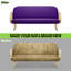 Housse pour canapé-lit réversible en tissu de polyester réversible avec fermeture à glissière 3 côtés-87758522-96484508