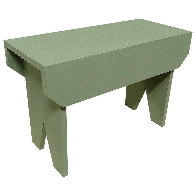Banc en bois Wyatt, Sauge, H 16 po x l 48 po x P 10,5 po