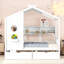 Lit double en bois avec 2 tiroirs, lit pour enfant avec tablette de rangement-539673046