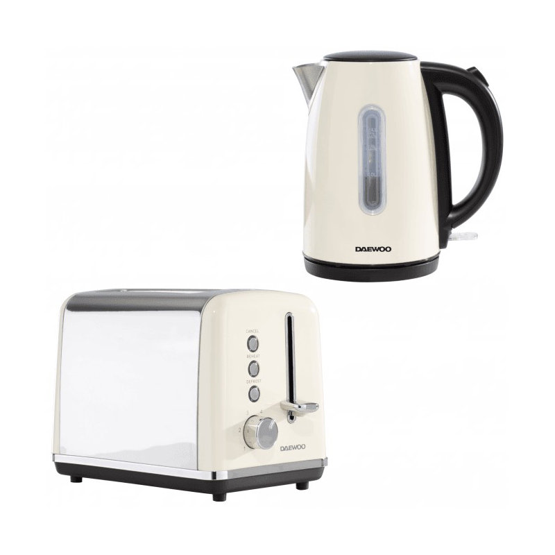 Daewoo KENSINGTON 1.5L Electric Tea Kettle, Cream