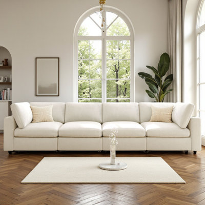 4 - Piece Modular Upholstered Sectional