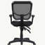 Chaise de bureau pivotante noire avec accoudoirs