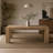 Mao Dining Table, 84 Inch Rectangular Top, Brown Reclaimed Pine Wood
