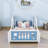 Twin Size Car-Shaped Platform Bed with Wheels-563262882