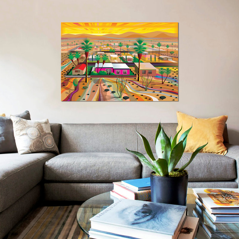 «Twentynine Palms» par Charles Harker, reproduction sur toile tendue sur châssis, H 40 po x l 60 po x P 1,5 po, Toile tendue