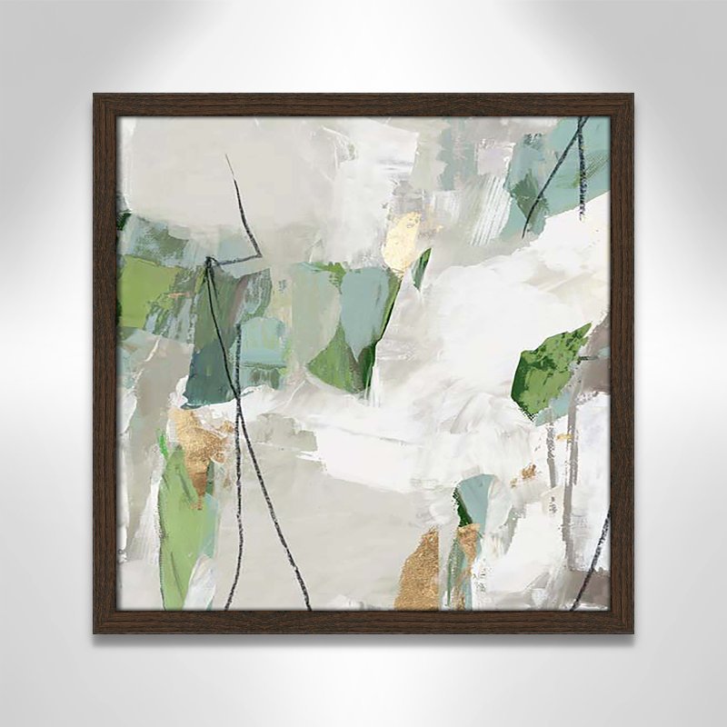 Enchanted Emerald I by Tom Reeves Print, 17" H x 17" W x 1.25" D, Walnut Slim Framed