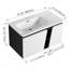 Meuble-lavabo mural flottant 36 po avec lavabo en céramique et porte d'armoire à fermeture en douceur 36 po