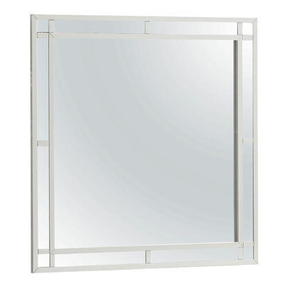 Silver Champagne Framed Rectangle Bathroom Mirrors