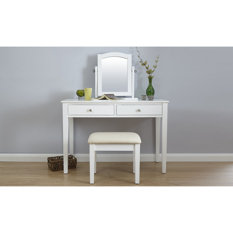 Arundel Dressing Table with Mirror, Brilliant White