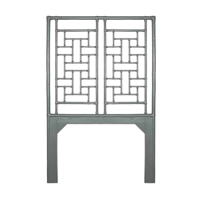 Ohana Rattan Open-Frame Headboard, Twin, Evergreen