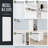 72 Inch Track,Without Door Panel Brushed Nickel Flat Head Barn Door Hardware Kit with Round Pull Handle and Floor Guide