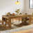 Dining Table for 6-8 People, 70.87-Inch Large Rectangle Kitchen Table with Open Storage Shelves for Dining Room, Kitchen, Living Room (Brown)