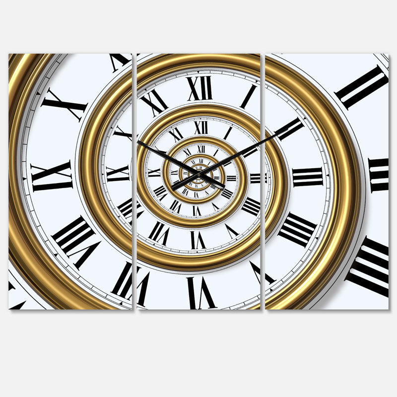 Horloge murale en spirale dans le style antique