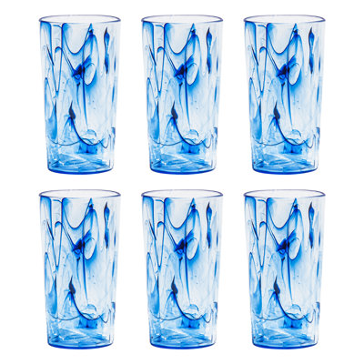 Verres à boire en acrylique Zigler Swirl - Bleu - 23 oz