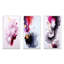 Exquisite Fluidity Magenta Ink Clouds - Abstract Painting Art Set Of 3 Pieces-694947289-694947290
