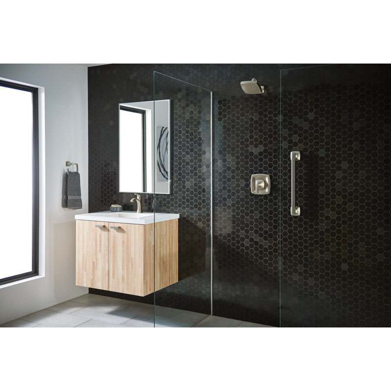 Moen Voss Stainless Steel Transitional Bathroom Grab Bar, Brushed Nickel, 3.12" H x 21.12" W x 2.62" D