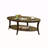 Perth Espresso Oval Coffee Table with Shelf