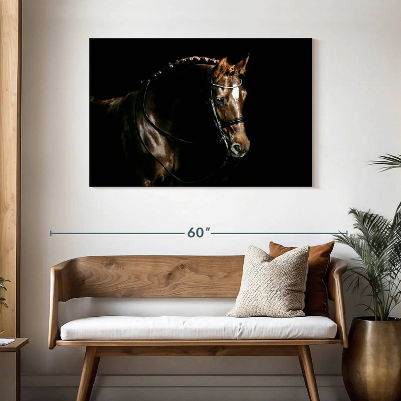 Groomed Chestnut Horse, 30" H x 45" W