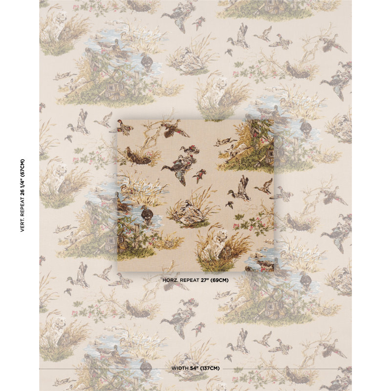 Dog & Duck Fabric, Ivory