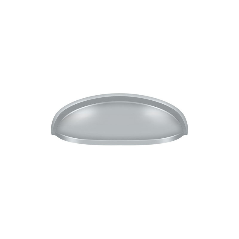 Cup / Bin Pull, Brushed Chrome