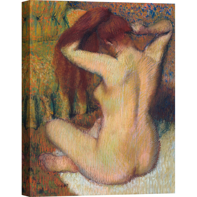Woman Combing Her Hair by Edgar Degas - Wrapped Canvas Art Prints, 70cm H x 50cm W x 4cm D