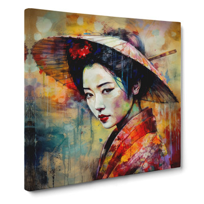 Geisha Post-Impressionism No.3 - No Frame Print