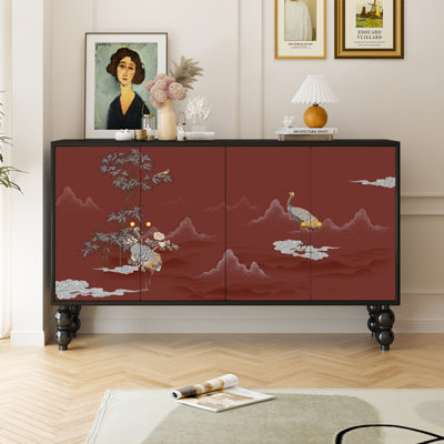 French-style medieval entrance cabinet and sideboa