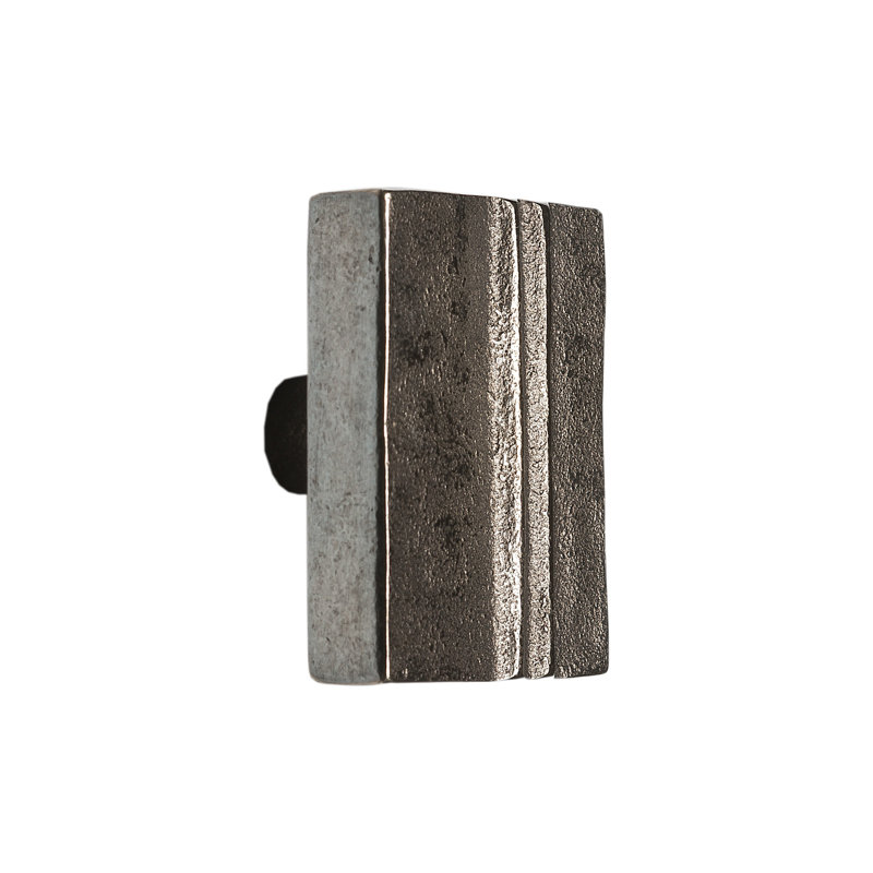 Marrakesh Bronze Rectangular Knob, Silicon Bronze Rust