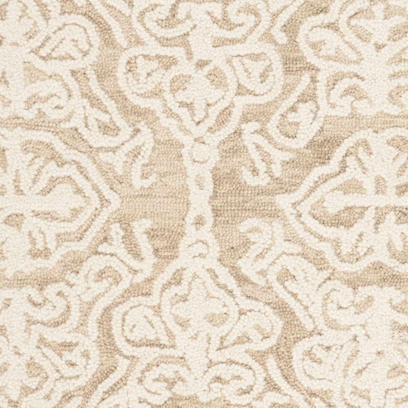 Davyan Hand Tufted Wool Ikat Rug, Round 4'