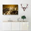 Golden Jakarta Skyline in Abstract - Wrapped Canvas Graphic Art Print-55314510