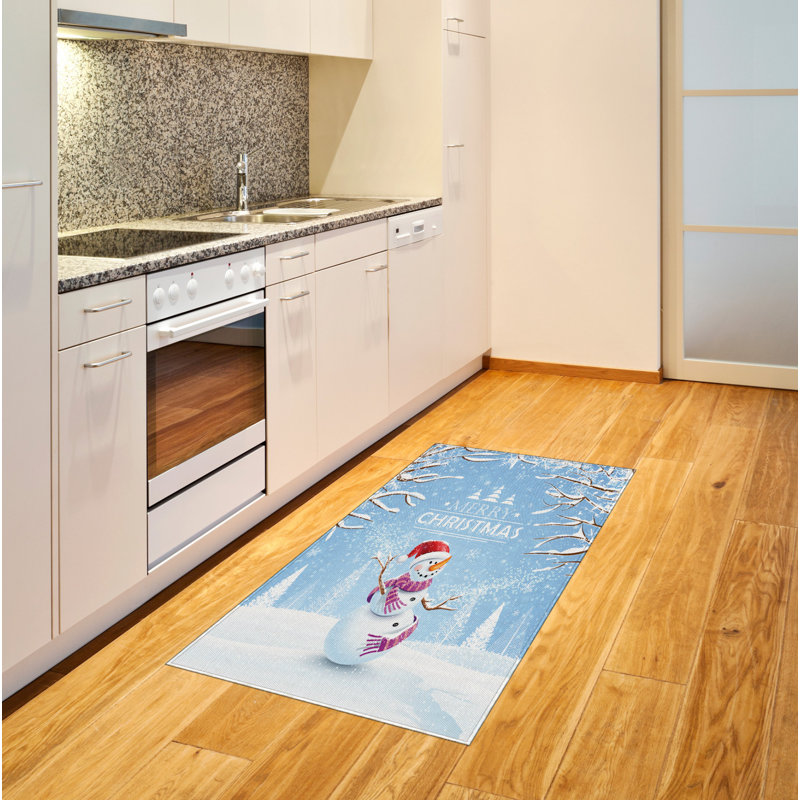 Tapis de Noël Snowman, Rectangle 2 pi 7 po x 5 pi