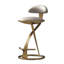 Tabouret de bar moderne et minimaliste rembourré en cuir avec repose-pieds-1945893983