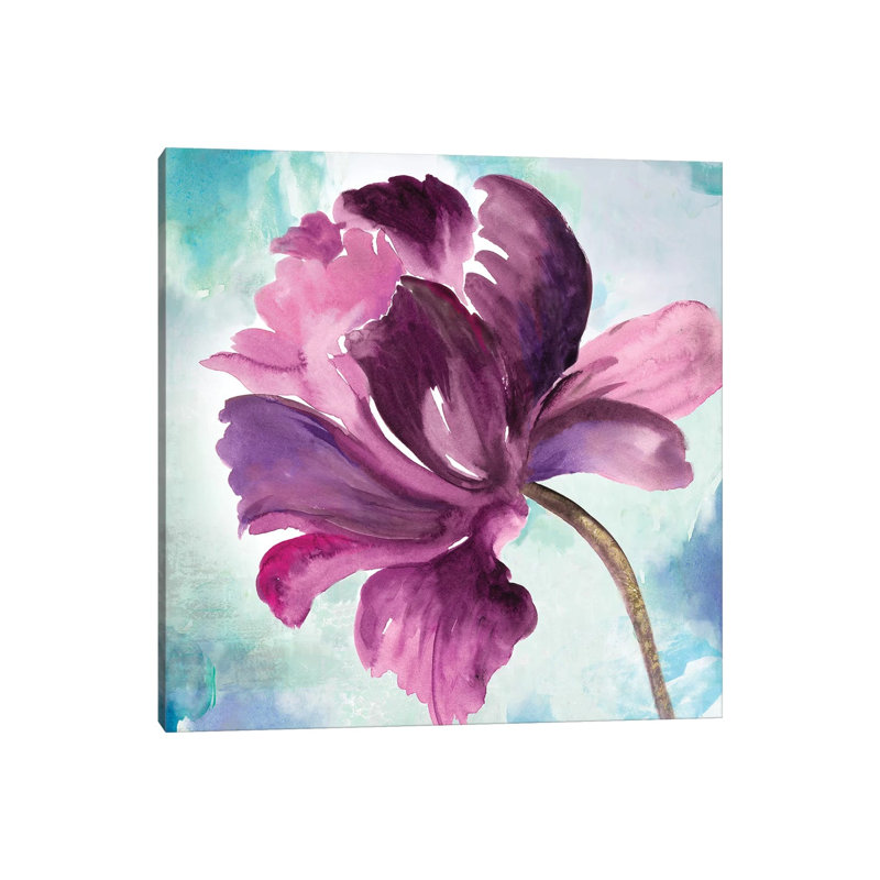 Tye Dye Floral II 1 Piece Wrapped Canvas Painting