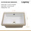 Lavabo vasque 18 po x 12 po Lavabo vasque rectangulaire en céramique blanche