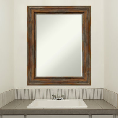 Daleisha Wood Flat Wall Mirror