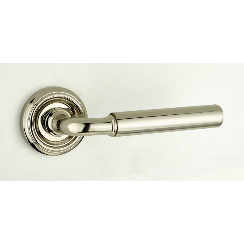 Elise Harrisburg Door Handle, Polished Brass