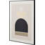 Art Deco Print With Gold Detail And Black Frame - Single Picture Frame Print on Canvas