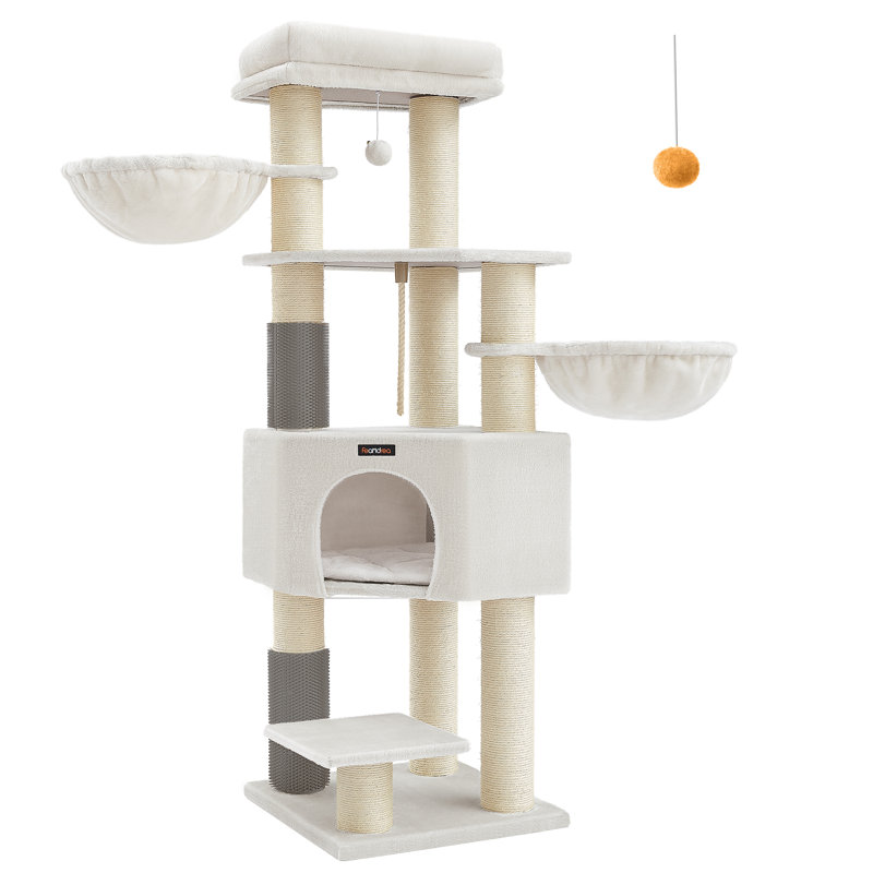 160 X 50 X 50 Cm 160cm H Cat Tree, Grey