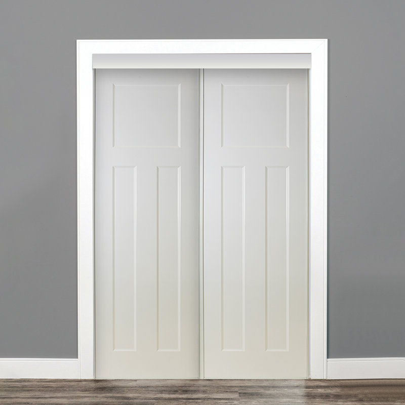Porte de placard coulissante préfinie blanche, L 60 po x H 80 po
