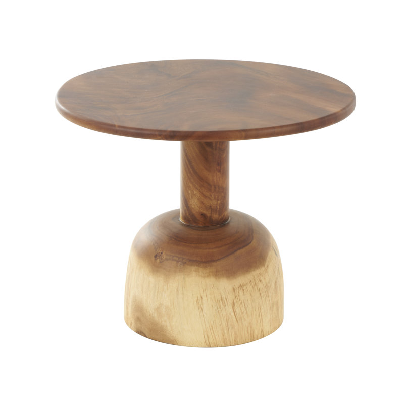 Table d'appoint en bois Claymon, H 19,25 po x L 23,7 po x l 23,7 po