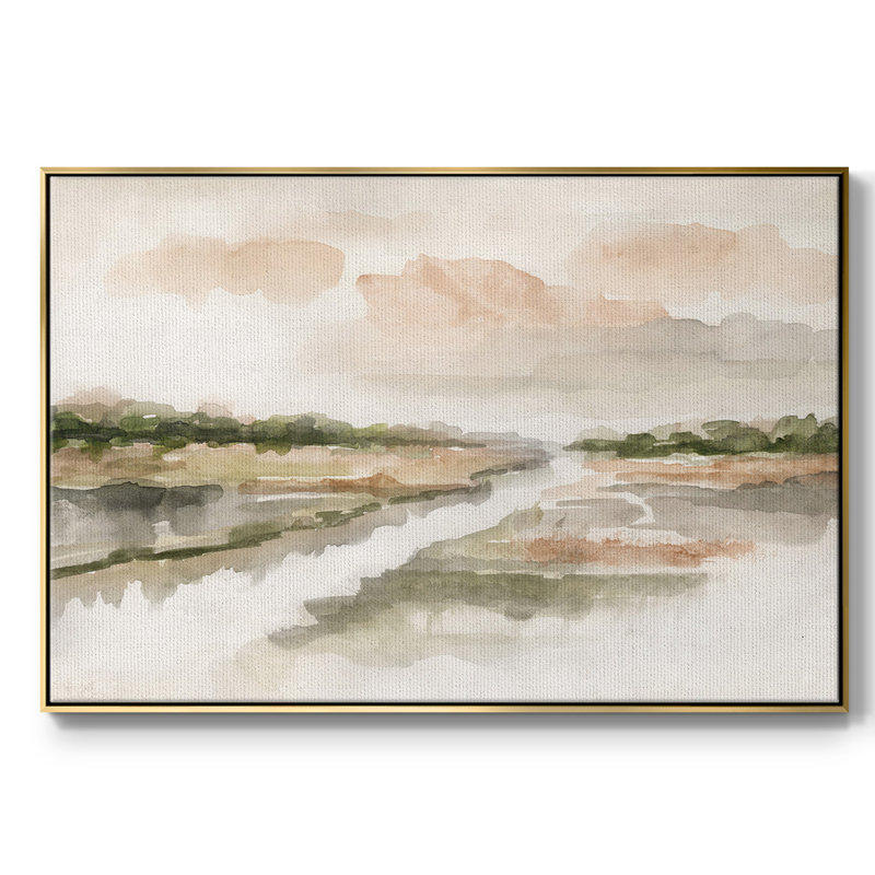 Moody Sunset, reproduction d'art sur toile, H 25 po x l 37 po x P 2 po, Or