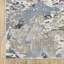 Tapis abstrait fabriqué à la machine en gris / bleu-1651519409