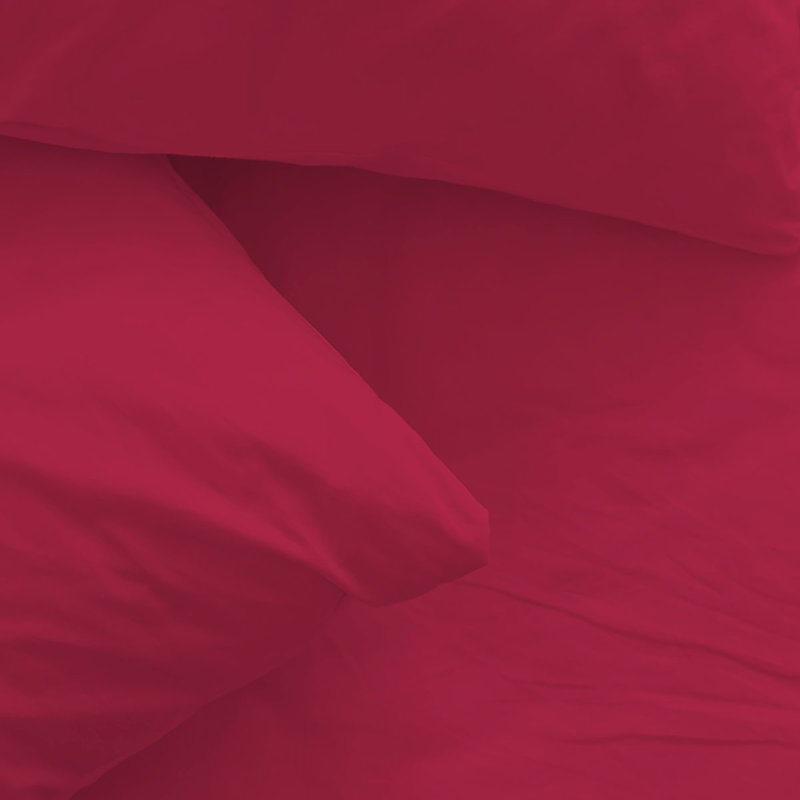 Ensemble de draps en rayonne de bambou 6 pièces , Ensemble de draps pour très grand lit californien, Fuchsia