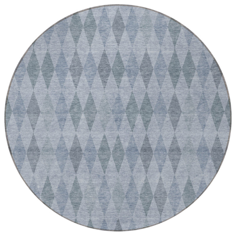 Tapis d'intérieur rond lavable antidérapant 8 po