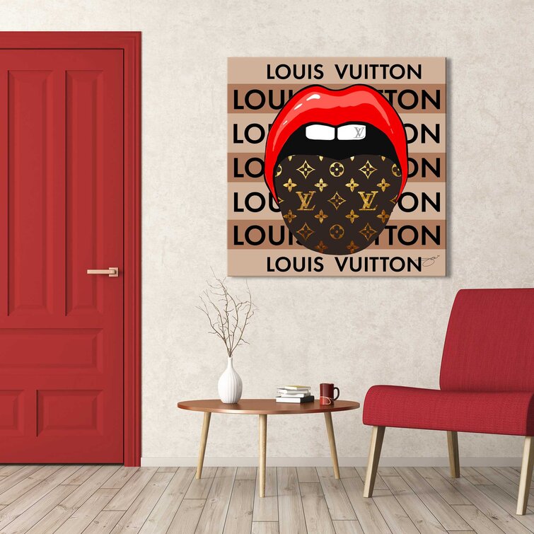 Travel Trunk, Louis Vuitton, Since 1858 by Alexandre Venancio - Graphic Art Print East Urban Home Mat Color: No Mat, Format: Wrapped Canvas, Size: 12