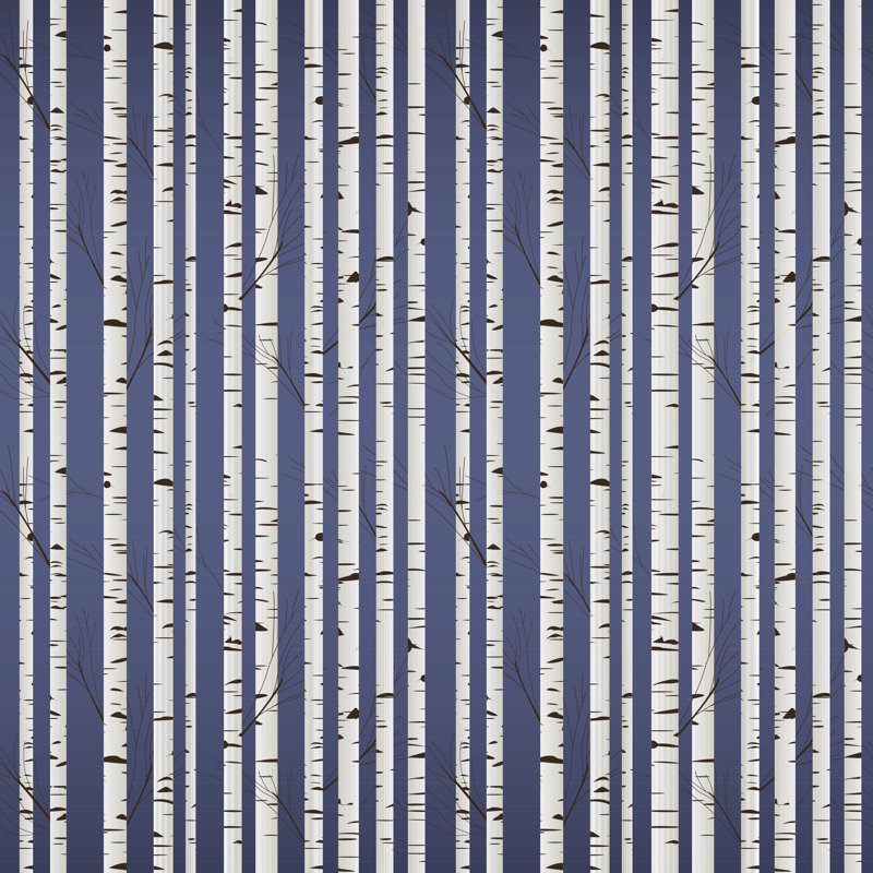 Birch Wood Pattern - Wrapped Canvas Print, 30cm H x 30cm W x 3.8cm D